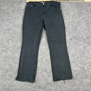 Levis 550 Jeans Womens 14S Black Relaxed Fit Tapered Denim Stretch Pants